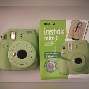 Instax Mini Nine - Lime Green with Strap & Film